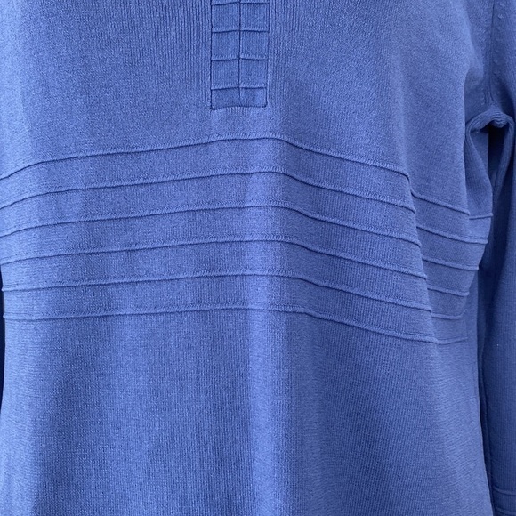 CABLE & Gauge Fine Knit Sweater Womens Large V Neckl8ne 3/4 Sleeves - Picture 5 of 11